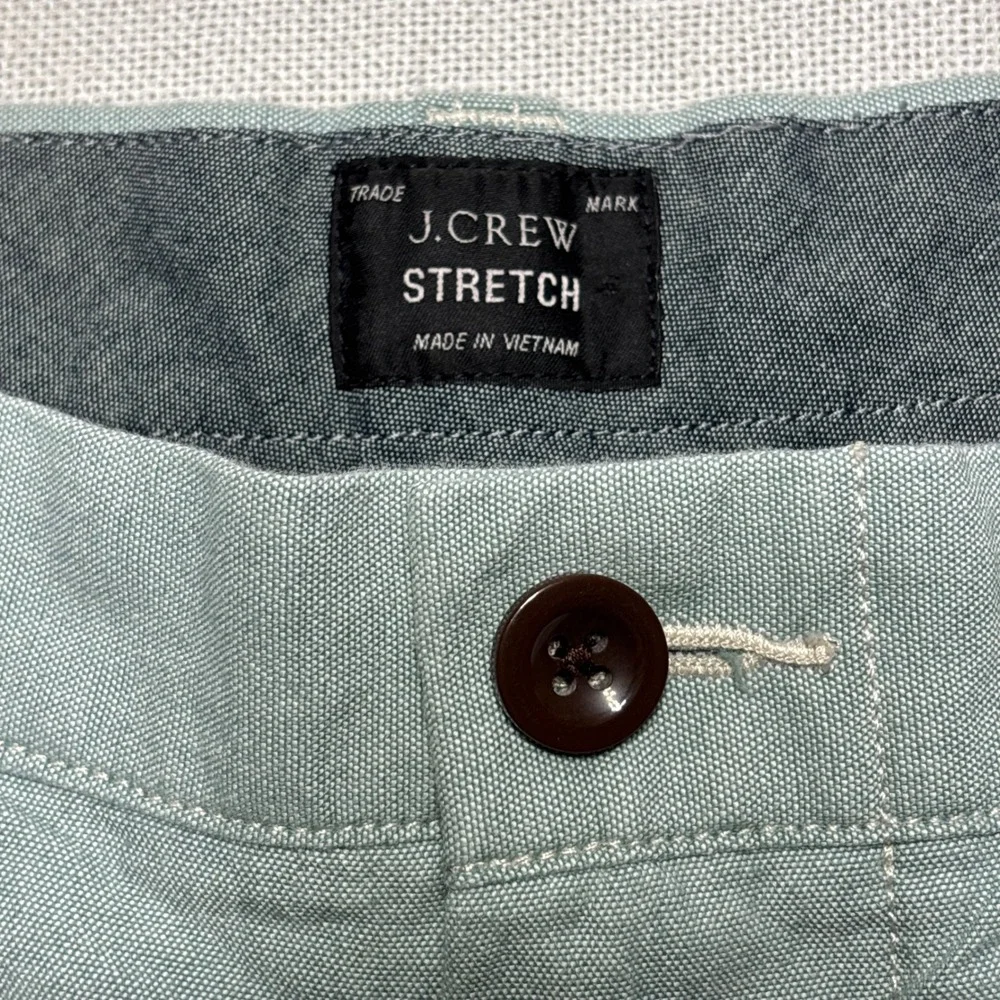 J Crew Stretch Chino Shorts Mens Size 31  Mint Green‎ 9 in Flat Front